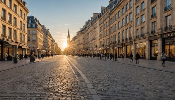 Centre commerçant emblématique dans la rue Sainte-Catherine Bordeaux